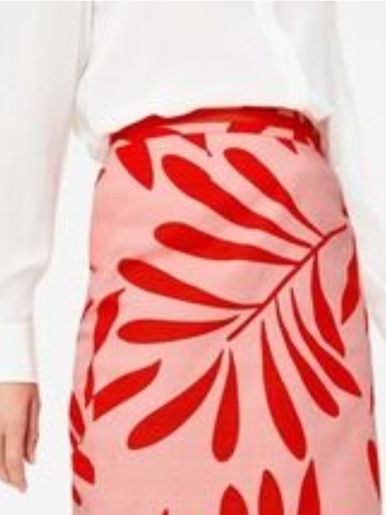 Boden Dresses & Skirts - Boden NWT Red Pink Leaf Pattern Pencil Skirt Size 10R